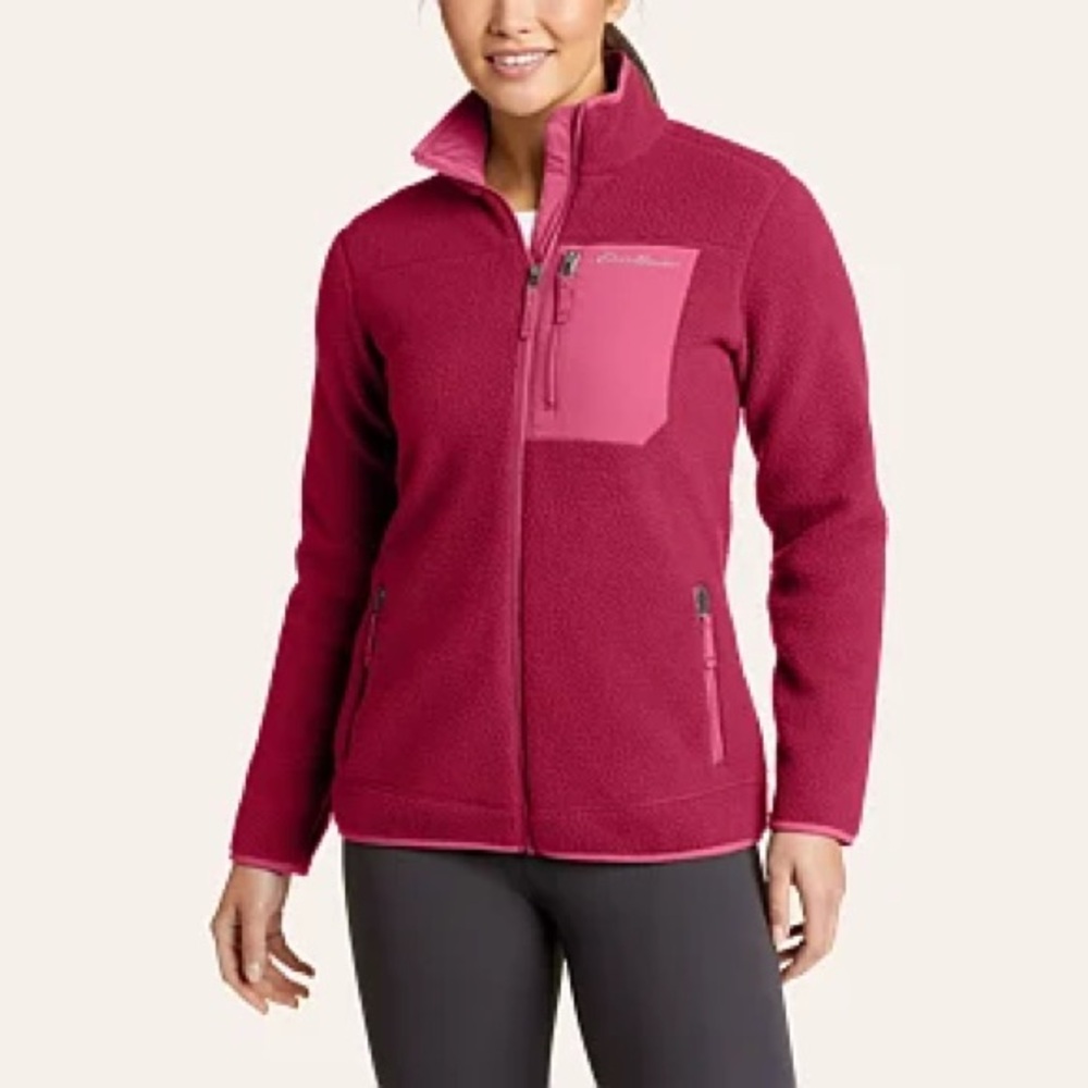 EDDIE BAUER WOMENS QUEST 300 FULL ZIP FLEECE JACKET XL